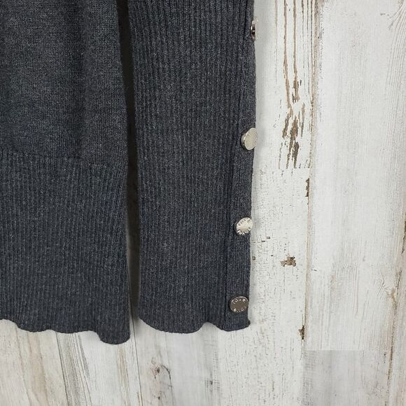 Ravel Button Detail Sweater Dark Gray Size XS - Picture 7 of 10